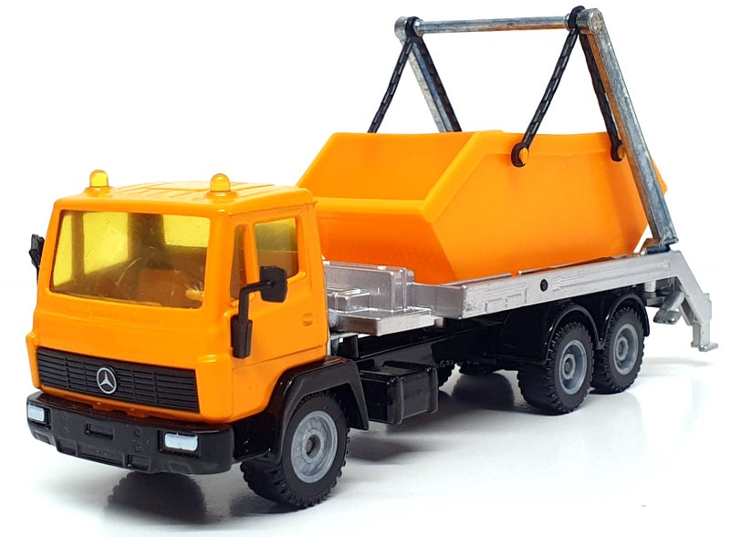 Siku 1/55 Scale Diecast 2826 - Mercedes Benz Skip Lorry - Orange