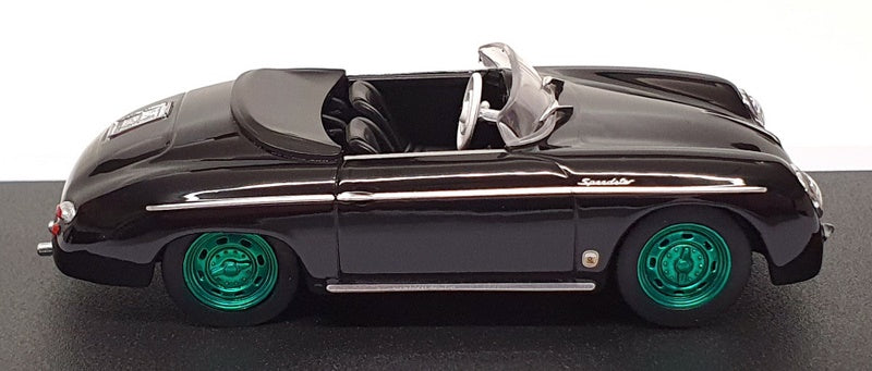 Greenlight 1/43 Scale 86539 1958 Porsche 356 Speedster Super Black/Green Wheels