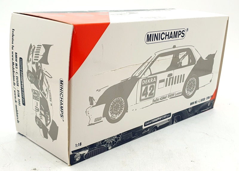 Minichamps 1/18 Scale Diecast 183 912042 - BMW M3 C.Euser DTM 1991 #42