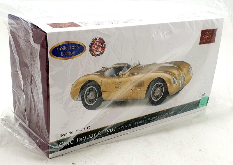 CMC 1/18 Scale Diecast M-214 TC Jaguar C-Type Techno Classica 2020 Special Gold