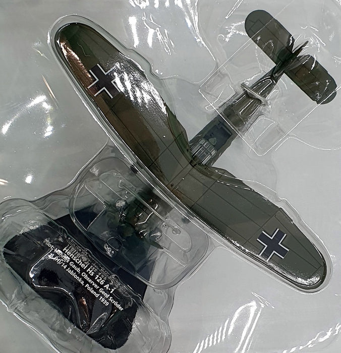 Oxford Diecast 1/72 Scale AC120S - Henschel Hs 126A1 Aircraft H.Gaub Poland 1939