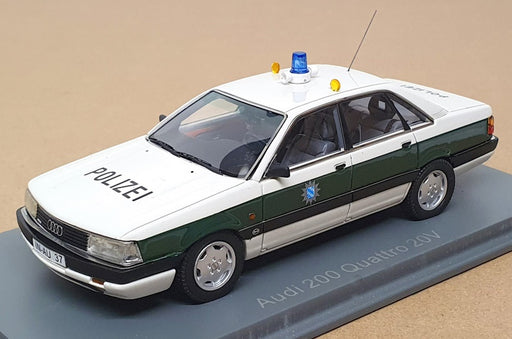 Neo 1/43 Scale Resin 43037 - Audi 200 Quattro 20V Polizei - White/Green