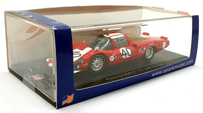 Spark Model 1/43 Scale Resin US268 - Porsche 906LH 12H Sebring 1967