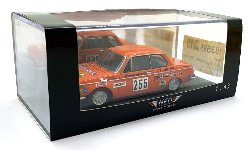 NEO 1/43 Scale 45446 - BMW 2002 #255 Jagermeister Rally Monte Carlo 1973