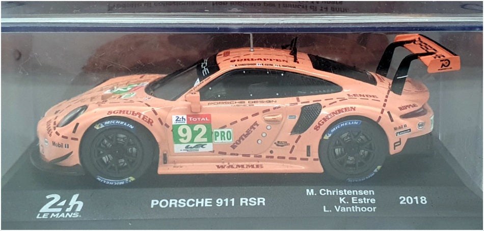 Altaya 1/43 Scale PA02 - Porsche 911 RSR 24h #92 Le Mans 2018 - Pink