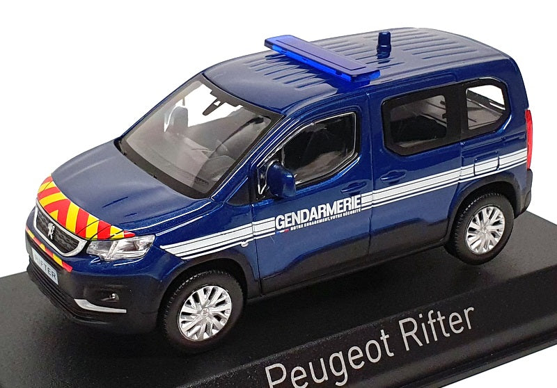 Norev 1/43 Scale 479063 - 2019 Peugeot Rifter Gendarmerie - Met Blue