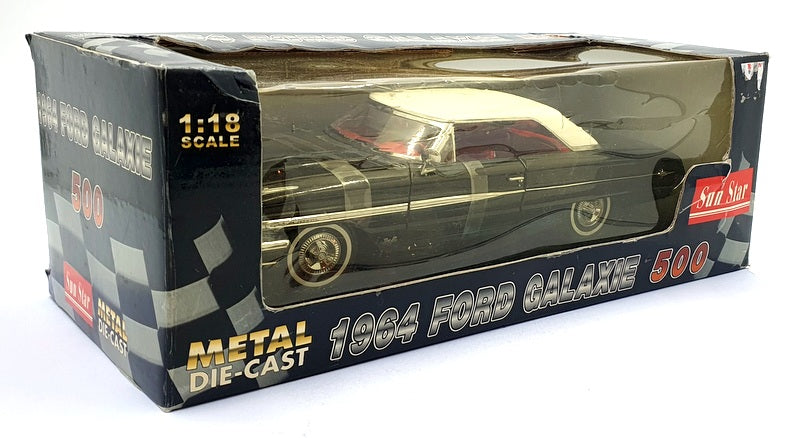 Sun Star 1/18 Scale Diecast 1442 - 1964 Ford Galaxie 500 - Black/White Roof