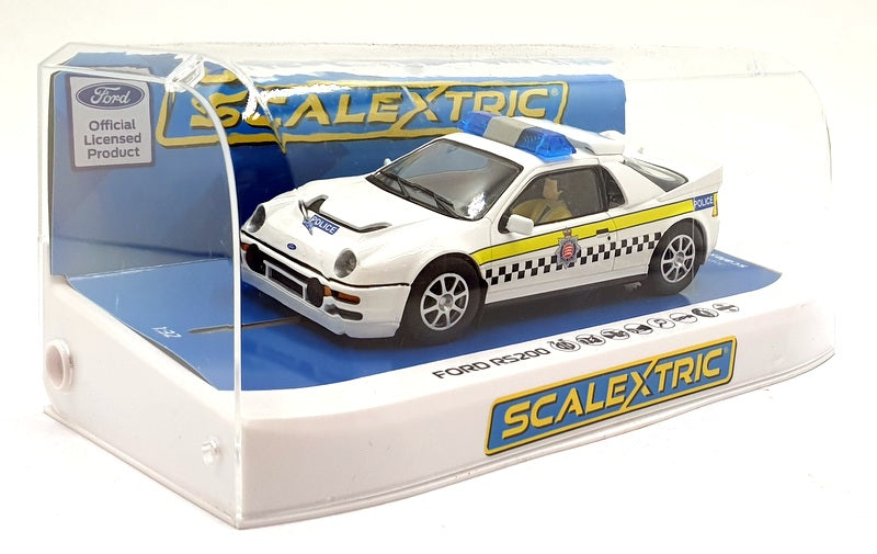 Scalextric 1/32 Scale Slot Car C4341 - Ford RS200 Police Edition - White