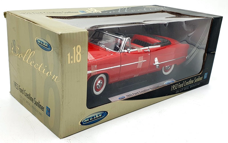 Welly 1/18 Scale Diecast 12525W - 1953 Ford Crestline Sunliner - Red