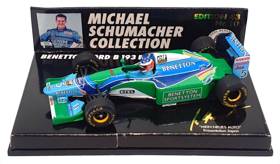 Minichamps 1/43 Scale 510 430011 - Benetton Ford B193B Japan Test '94 Schumacher