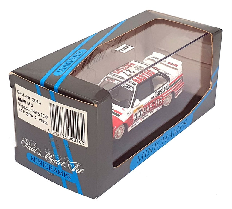 Minichamps 1/43 Scale Nr. 2013 - BMW M3 24h SPA Bigazzi Bastos #27