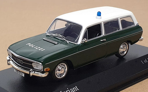 Minichamps 1/43 Scale 400 011390 -1970 Audi 60 Variant Polizei - Green/White