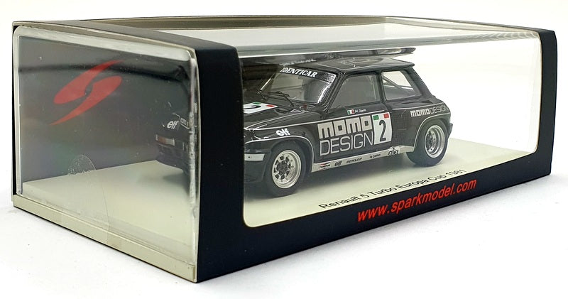 Spark Model 1/43 Scale Resin S6020 - Renault 5 Turbo EC MOMO Noire Sigala 1981