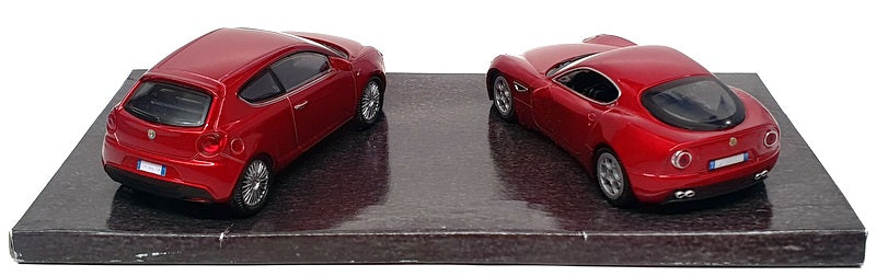 Mondo Motors 1/43 Scale MAG BL47 - Alfa Romeo 2 Piece Set - Met Red