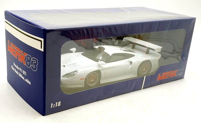 Werk83 1/18 Scale Diecast W18012003 - Porsche 911 GT1 Plain Body - White