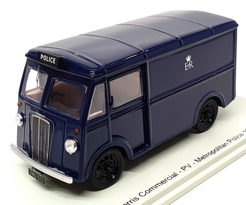 Spark 1/43 Scale S6002 - 1950 Morris Commercial Van Metropolitan Police Dk Blue