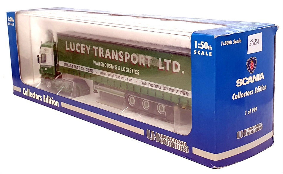 Universal Hobbies 1/50 Scale 5618A - Scania R500 Truck (Lucey)- Green/White