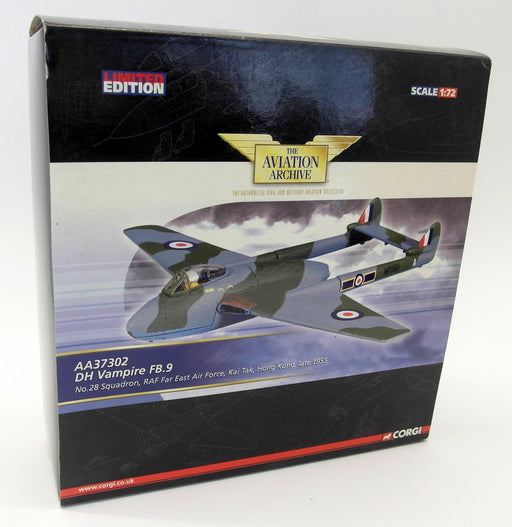 Corgi 1/72 Scale AA37302 De Havilland Vampire FB.9 28Sqn RAF East Air Force 1955