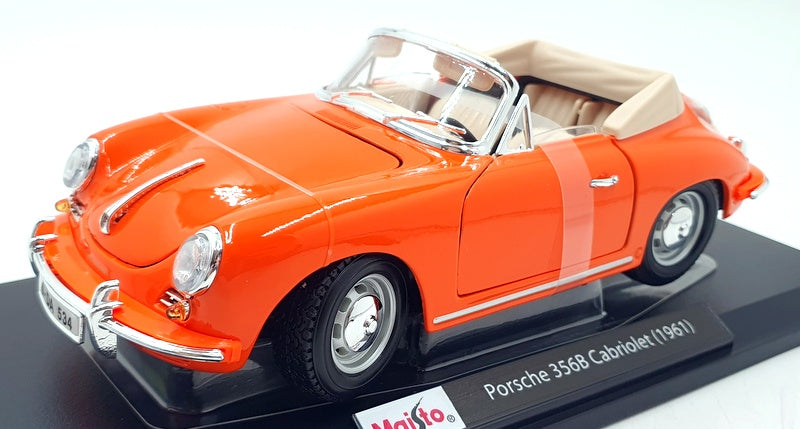 Maisto 1/18 Scale Diecast 46629 - Porsche 356B Cabriolet 1961 - Orange