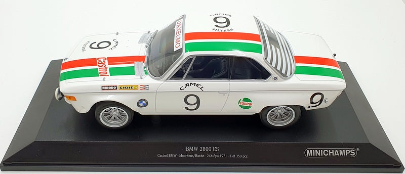 Minichamps 1/18 Scale 155 712709 BMW 2800 CS Castrol Spa 1971 Moorkens