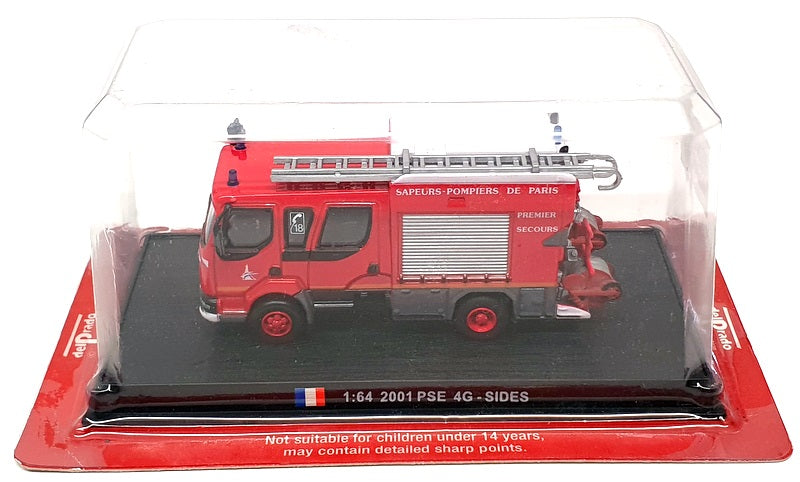 Del Prado 1/64 Scale FEN37 - 2001 Renault PSE 4G Sides Fire Truck - Red