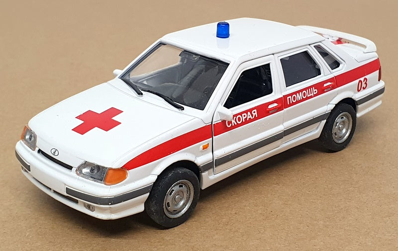 Autotime 1/36 Scale 30085W-RUS - Lada Samara Russian Ambulance - White/Red