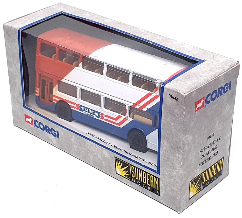 Corgi Appx 14cm Long 91842 - Metrobus (Strathtay Coaches) Orange/White/Blue