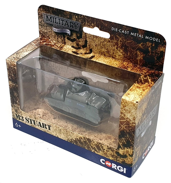 Corgi Appx 7cm Long Diecast CS90641 - M3 Stuart Light Tank US Army - Green