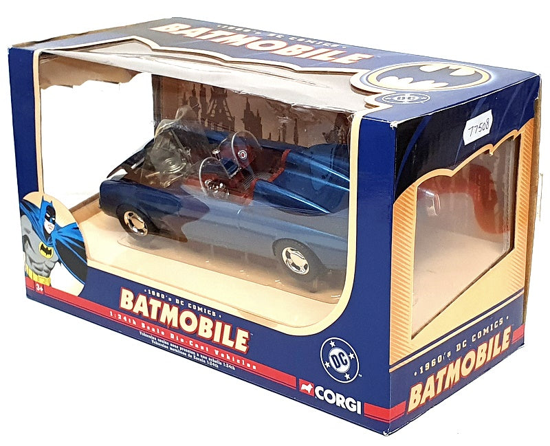 Corgi 1/24 Scale Diecast 77508 - 1960s DC Comics Batmobile - Met Blue