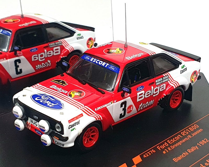 Vitesse 1/43 Scale 42376 - Ford Escort RS1800 #3 Bianchi Rally 1982 - Red/White