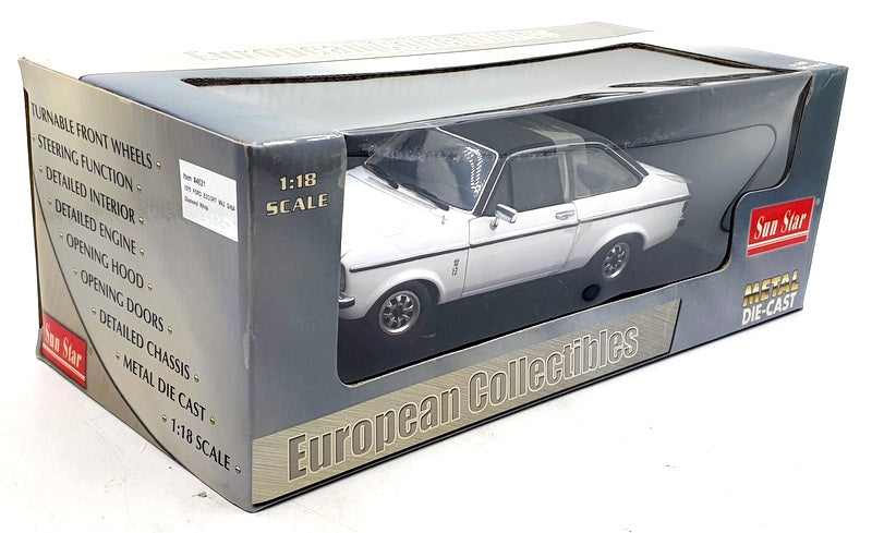 Sun Star 1/18 scale Diecast 4621 - 1975 Ford Escort Ghia MK2 - Diamond White