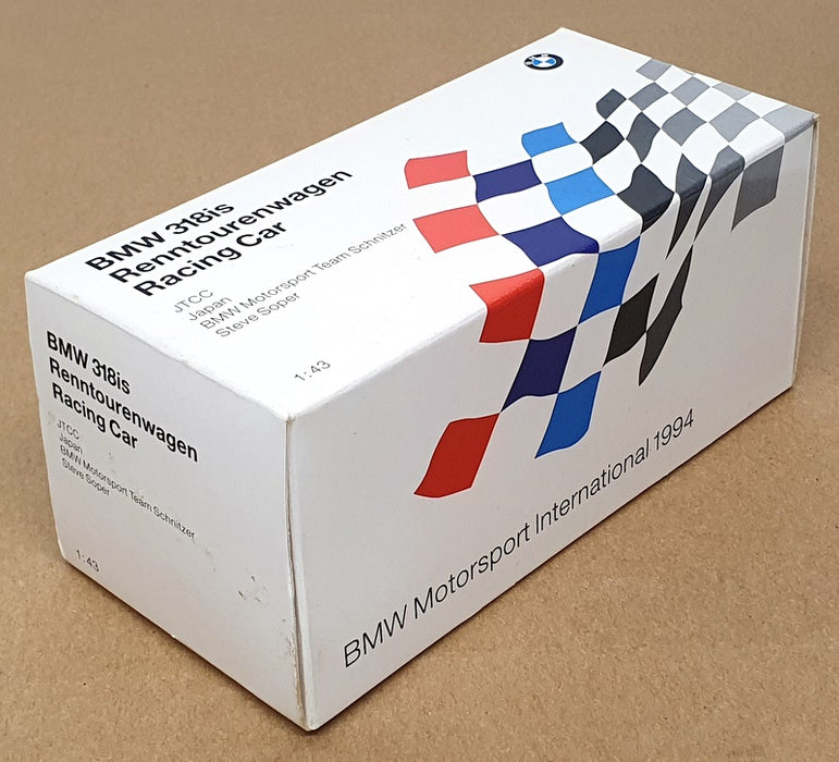 Minichamps 1/43 Scale 80 42 9 420 652 - BMW 318is JTCC '94 #10 Soper