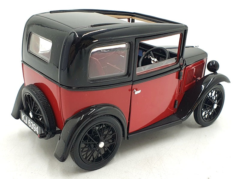 Ricko 1/18 Scale Diecast DC21125L - Austin 7 De Luxe Saloon 1932 - Red/Black