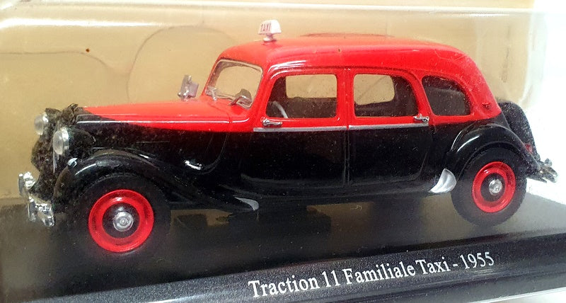 Atlas Editions 1/43 Scale 6112 506 - 1955 Citroen 11 Familiale Taxi - Red/Black