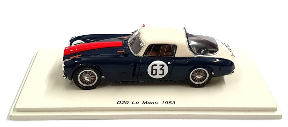 Spark Model 1/43 Scale S4720 - Lancia D20 Le Mans 1953 - #63