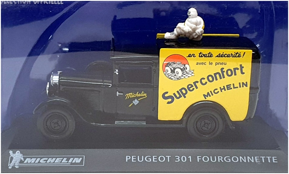 Altaya 1/43 Scale 11924M - Peugeot 301 Fourgonnette Van (Michelin) Black/Yellow