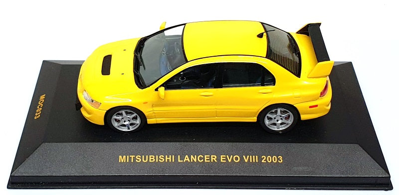 Ixo Models 1/43 Scale MOC033 - 2003 Mitsubishi Lancer Evo VIII - Yellow