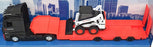 Burago 1/43 Scale 18-32313 Mercedes Truck & Trailer With Bobcat Black/Red/White