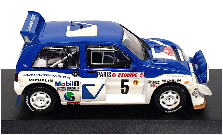 Ixo 1/43 Scale RAC033 - MG Metro 6R4 #5 Monte Carlo 1986 - Blue/White