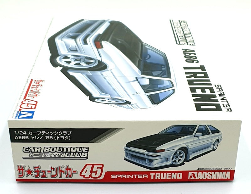 Aoshima 1/24 Scale Unbuilt Kit 058633 - 1985 Toyota Trueno Tuned 2-Door #45