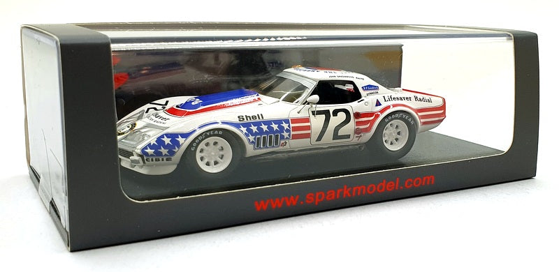 Spark 1/43 Scale S5075 - Chevrolet Corvette #72 Le Mans 1972