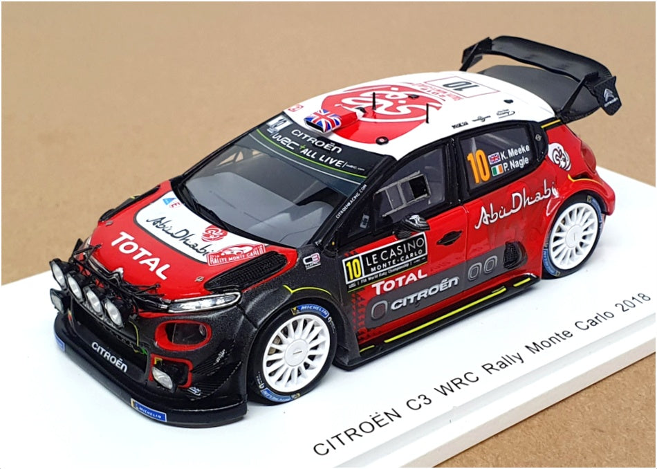 Spark 1/43 Scale S5960 - Citroen C3 #10 WRC Rally Monte Carlo 2018