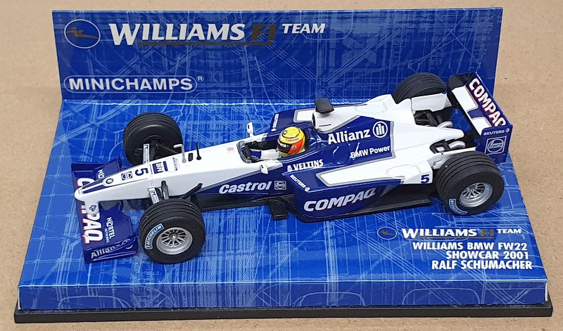 Minichamps 1/43 Scale 430 010095 - F1 Williams BMW FW22 Showcar 2001 Schumacher