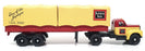 Corgi 1/50 Scale 52802 - Mack B Series Semi Truck (Burlington Route) Beige/Red