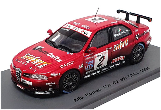 Spark 1/43 Scale S0464 - Alfa Romeo 156 #2 5th ETCC 2004 F. Giovanardi