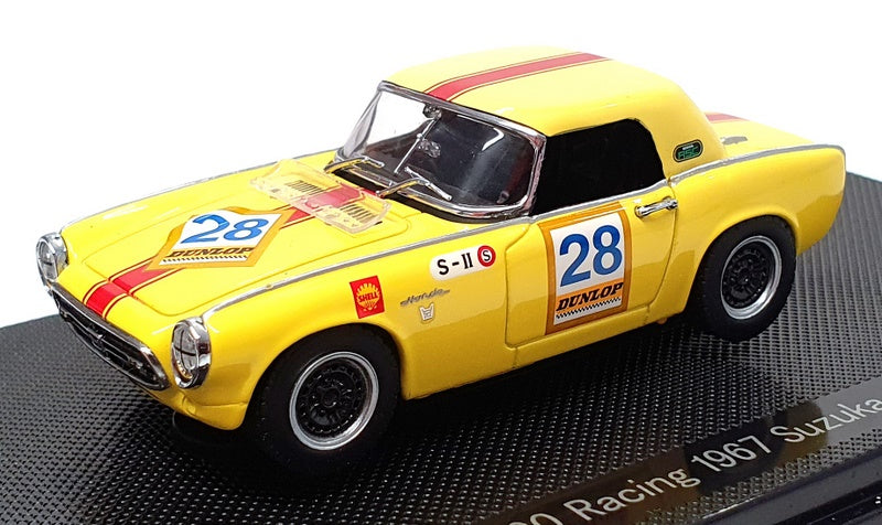 Ebbro 1/43 Scale 43934 - Honda S800 Racing 1967 Suzuka 1000Km #28 - Yellow