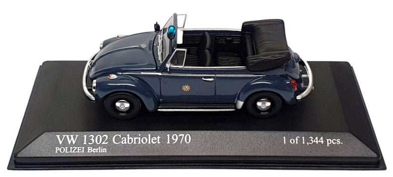 Minichamps 1/43 Scale 430 055090 - 1970 Volkswagen 1302 Polizei Berlin - Blue