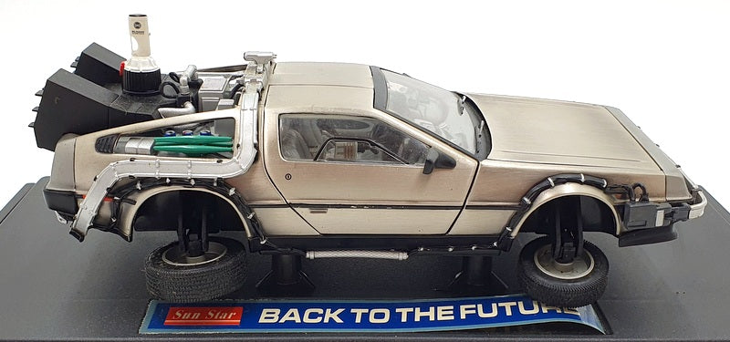 Sunstar 1/18 Scale 2711 Back To The Future Part 1 Time Machine Delorean