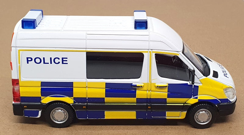 Burago 1/50 Scale 18-32006 Mercedes Benz Sprinter Police Van - White/Yellow/Blue