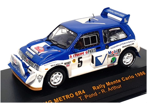 Ixo 1/43 Scale RAC033 - MG Metro 6R4 #5 Monte Carlo 1986 - Blue/White